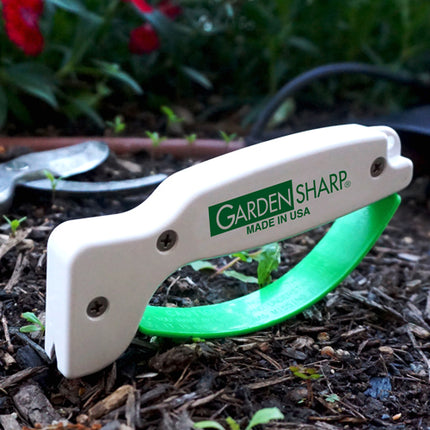 AccuSharp GardenSharp Tool Sharpener, White & Green