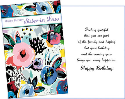 Birthday Card - to Sister-in-Law, Happy Birthday