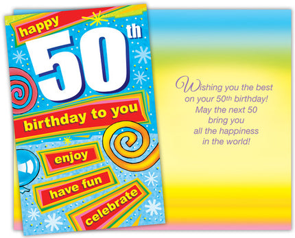 Birthday Card - Happy 50th Birthday