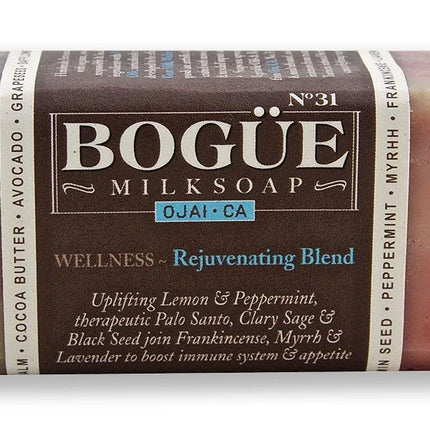 Bogue Milk Soap No.31 WELLNESS Rejuvenating Blend Goat Milk Bar Soap 4.5oz