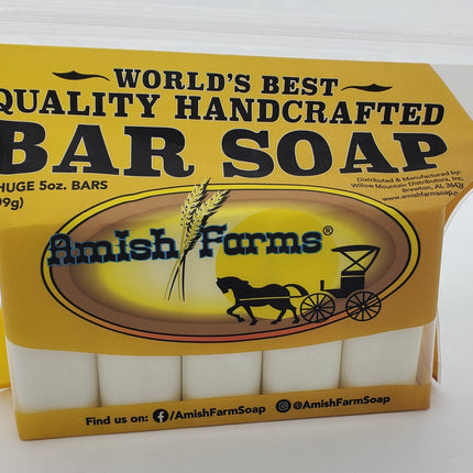 Amish Farms Soap 5-Bar Soap Bag, Natural Color, Unscented