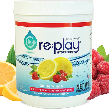 Hydration Health Products re:play Raspberry Lemonade, 30 Servings