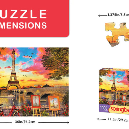 Springbok 33-10865 Paris Sunset, 1000-piece Jigsaw Puzzle