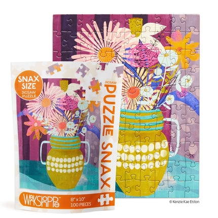 WerkShoppe 100-piece Puzzle Snax, Bright Bouquet