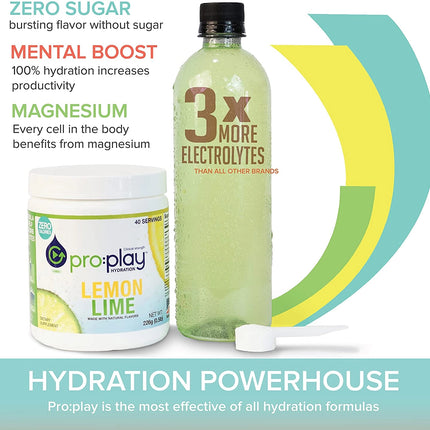 Hydration Health Products pro:play Lemon Lime, 40 Servings