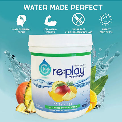 Hydration Health Products re:play Tropical Breeze, 30 Servings