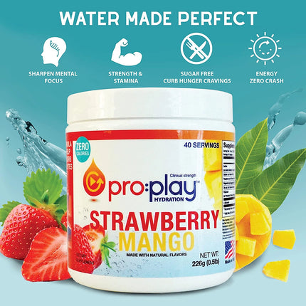 Hydration Health Products pro:play Strawberry Mango, 40 Servings