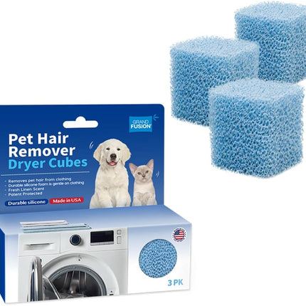 Pet Hair Remover Dryer Cubes, Silicone, 3-pack