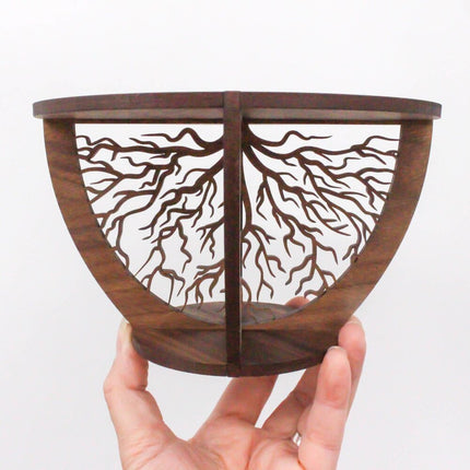 6 By 6 Arts Roots, Walnut Indoor Plant Stand