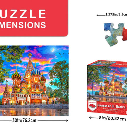 Springbok 70-11032 Sunset At St Basil's, 1000-piece Jigsaw Puzzle