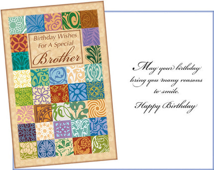 Birthday Card - to Brother, Birthday Wishes For a Special Brother