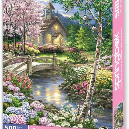 Springbok 33-01648 Spring Chapel, 500-piece Jigsaw Puzzle