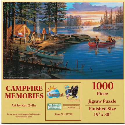 SunsOut 37739 Campfire Memories by Ken Zylla, 1000-piece Jigsaw Puzzle