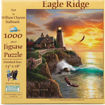 SunsOut 66034 Eagle Ridge by William Clayton Hallmark, 1000-piece Jigsaw Puzzle