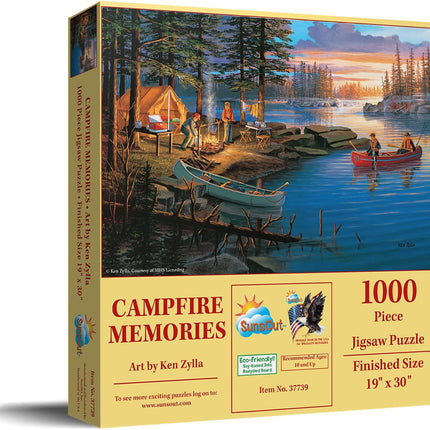 SunsOut 37739 Campfire Memories by Ken Zylla, 1000-piece Jigsaw Puzzle