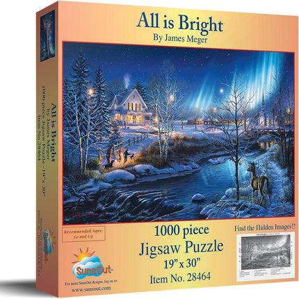 SunsOut 28464 All Is Bright by James Meger, 1000-piece Jigsaw Puzzle