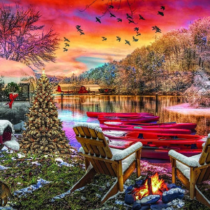 SunsOut 30141 Christmas Eve Camping by Celebrate Life Gallery, 1000-piece Jigsaw Puzzle