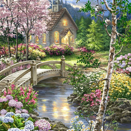 Springbok 33-01648 Spring Chapel, 500-piece Jigsaw Puzzle