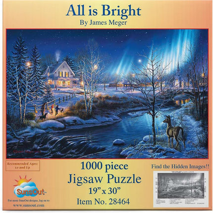 SunsOut 28464 All Is Bright by James Meger, 1000-piece Jigsaw Puzzle