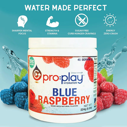 Hydration Health Products pro:play Blue Raspberry, 40 Servings