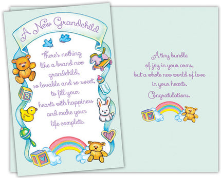 New Baby Greeting Card - A New Grandchild