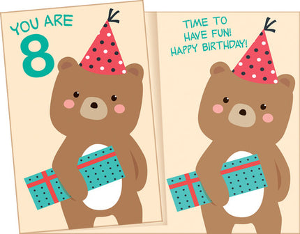 Birthday Card - Happy 8th Birthday, You Are 8