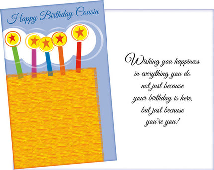 Birthday Card - to Cousin, Happy Birthday