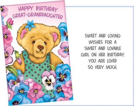 Birthday Card - to Granddaughter, Happy Birthday Great-Granddaughter