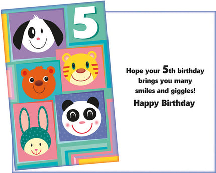 Birthday Card - Happy 5th Birthday