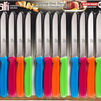 Alfi Cutodynamic Knife, Rounded Tip Multi-Color in 12-pack