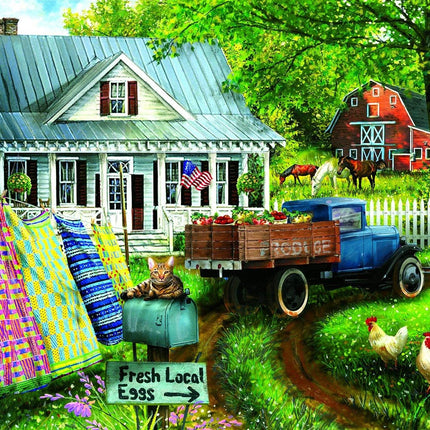 SunsOut 28771 Countryside Living by Tom Wood, 1000-piece Jigsaw Puzzle