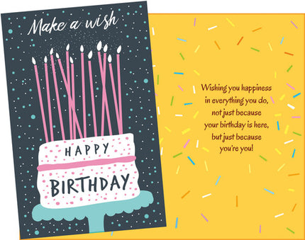 Birthday Card - Happy Birthday, Make A Wish Happy Birthday