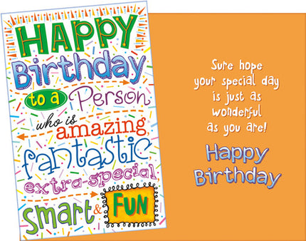 Birthday Card - Happy Birthday, Happy Birthday To a Person Who Is...