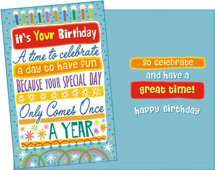 Birthday Card - Happy Birthday, It's Your Birthday