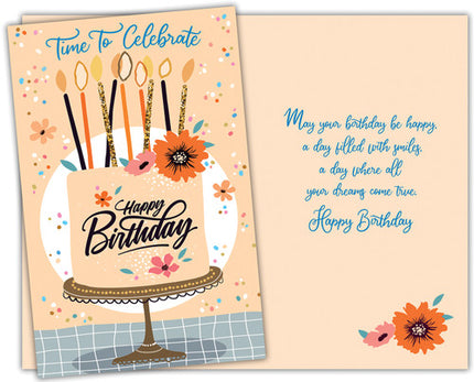 Birthday Card - Happy Birthday, Time To Celebrate