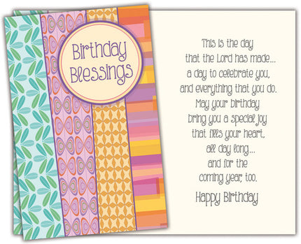 Birthday Card - Religious, Birthday Blessings