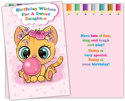 Birthday Card - to Daughter, Birthday Wishes For a Sweet Daughter