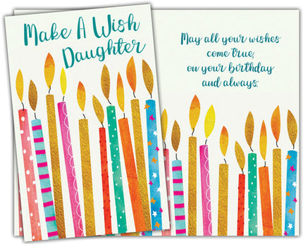 Birthday Card - to Daughter, Make a Wish Daughter