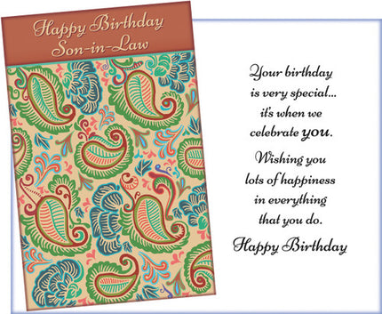 Birthday Card - to Son-in-Law, Happy Birthday