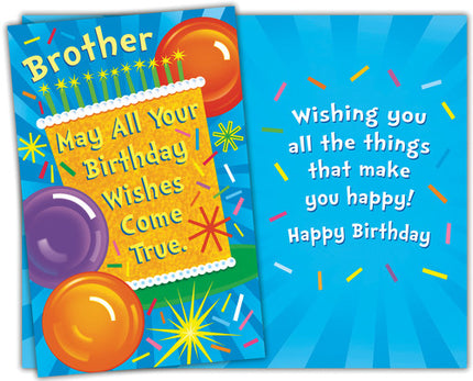 Birthday Card - to Brother, May All Your Birthday Wishes Come True