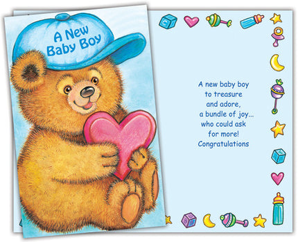 New Baby Greeting Card - New Baby Boy