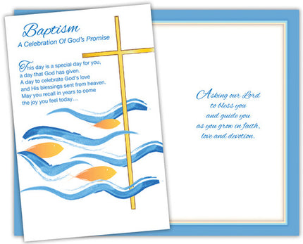 Christian Occasion Card - Baptism, A Celebration of God's Promise