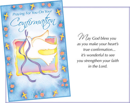 Christian Occasion Card - Praying For You On Your Confirmation