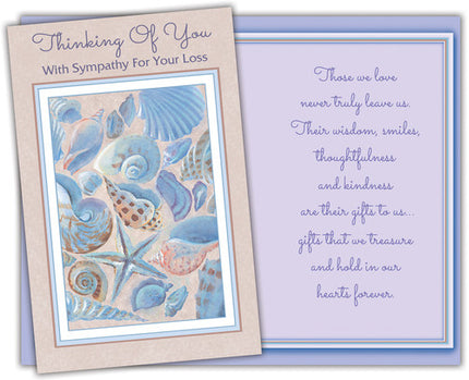 Sympathy Greeting Card - Thinking of You With Sympathy For Your Loss