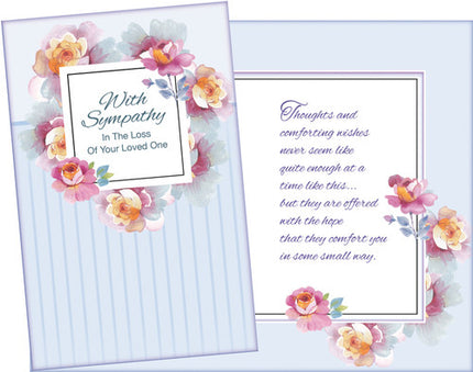 Sympathy Greeting Card - With Sympathy, In The Loss of Your Loved One