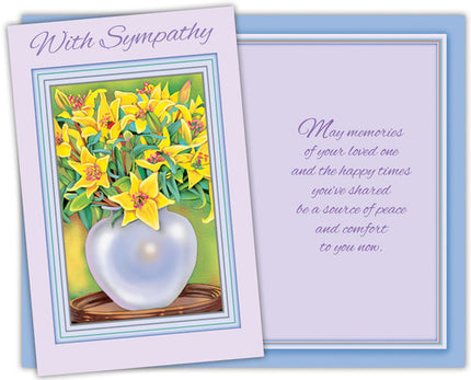 Sympathy Greeting Card - With Sympathy