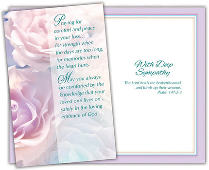 Sympathy Greeting Card - Praying For Comfort And Peace