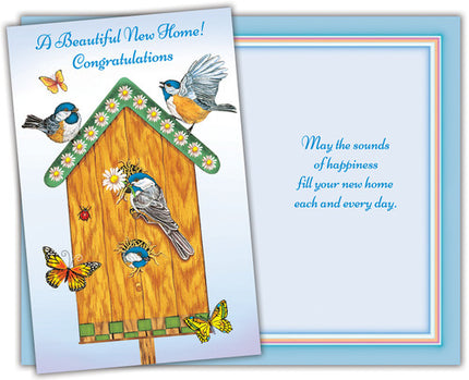 Congratulations Greeting Card - A Beautiful New Home!  Congratulations