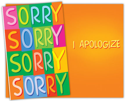 Apology Greeting Card - Sorry Sorry Sorry Sorry