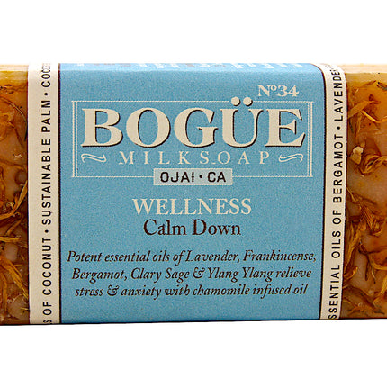 Bogue Milk Soap No.34 WELLNESS Calm Down Goat Milk Bar Soap 4.5oz